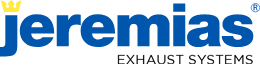 Jeremias brand logo in blue with a small crown accent.