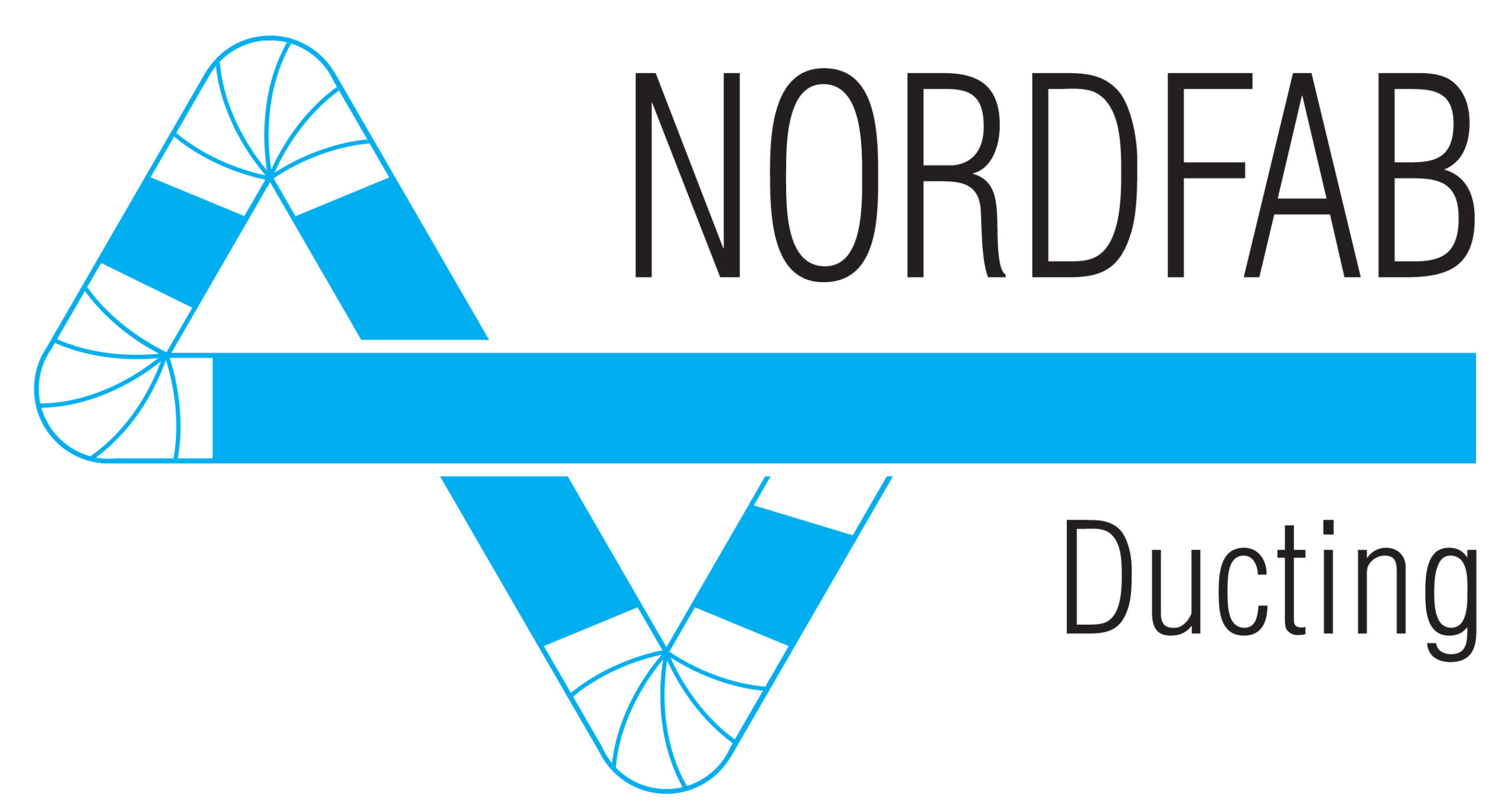 Nordfab Ducting logo: blue geometric 'N' design on left with the word 'NORDFAB' in dark text to the right and 'Ducting' partially visible below.